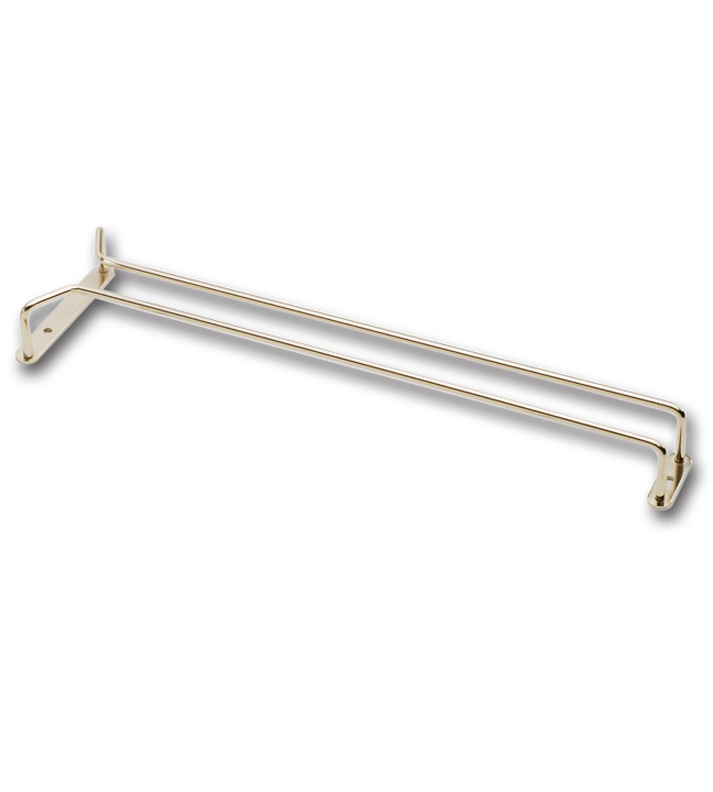 Brass Plated Glass Hanger 16"